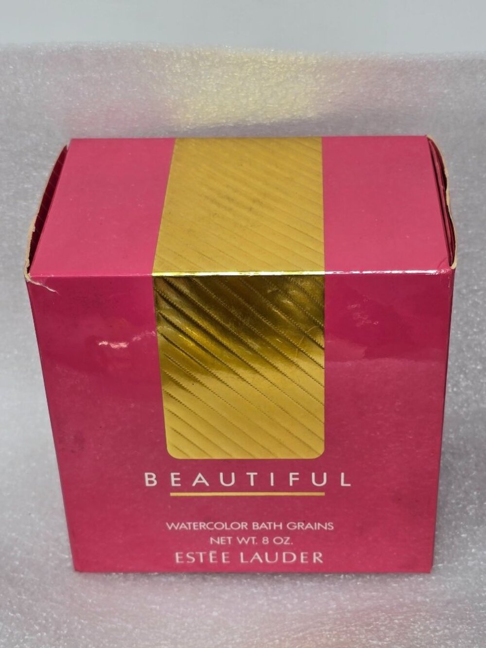 Vintage Beautiful By Estee Lauder Watercolor Bath Grains 8 Oz Rare HTF